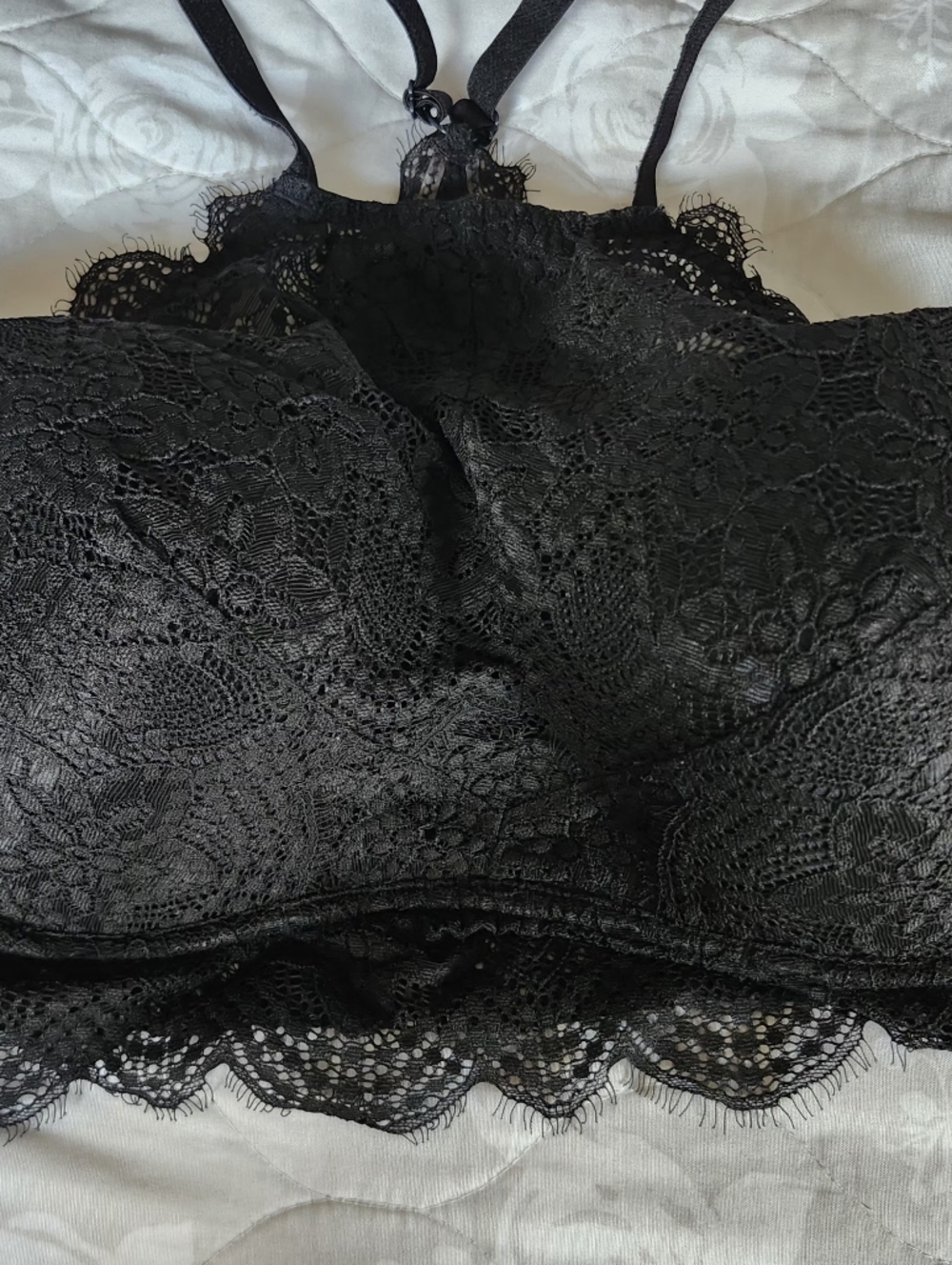 Victoria's Secret Pink Black Lace Bralette - Women Intimates